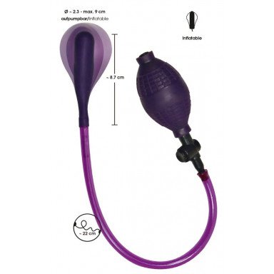 Фиолетовый анальный стимулятор с функцией расширения Anal Balloon фото 4