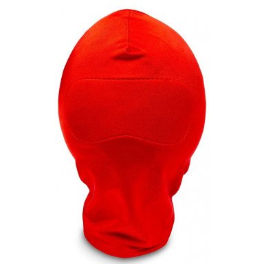 Закрытый красный шлем-маска без прорезей, фото