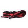 Черно-красная замшевая плеть с ромбами на рукояти - 60 см., фото