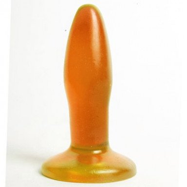 Оранжевая анальная пробка - 10 см., фото