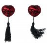 Красные пэстисы-сердечки Gipsy с черными кисточками, фото