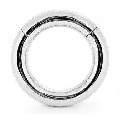 Серебристое среднее эрекционное кольцо на магнитах, фото