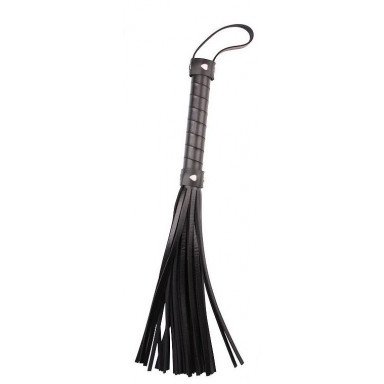 Черная многохвостая плеть Pleasure Whip - 46 см., фото