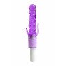 Фиолетовый вибратор с дополнительными отростками - 21 см., фото