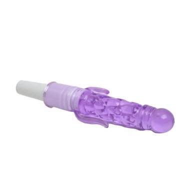 Фиолетовый вибратор с дополнительными отростками - 21 см. фото 2
