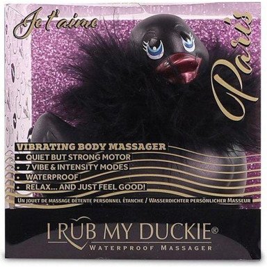 Черный вибратор-уточка I Rub My Duckie 2.0 Paris фото 2