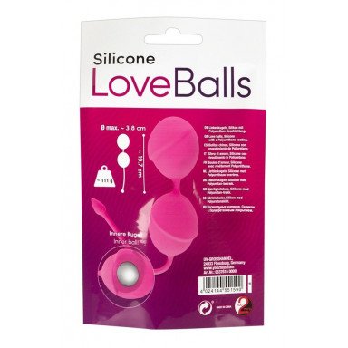 Розовые вагинальные шарики Silicone Love Balls фото 2