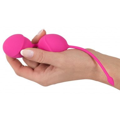 Розовые вагинальные шарики Silicone Love Balls фото 4
