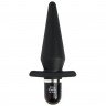Черная анальная пробка с вибрацией Delicious Fullness Vibrating Butt Plug - 14 см., фото