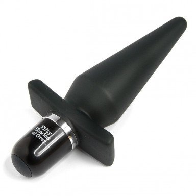 Черная анальная пробка с вибрацией Delicious Fullness Vibrating Butt Plug - 14 см. фото 2