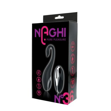 Черное виброяйцо NAGHI NO.36 RECHARGEABLE REMOTE EGG фото 4