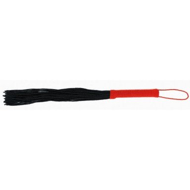 Черная плеть-флогер с красной ручкой, фото