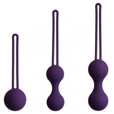 Набор из 3 фиолетовых вагинальных шариков Kegel Training Set фото 2