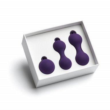 Набор из 3 фиолетовых вагинальных шариков Kegel Training Set фото 4