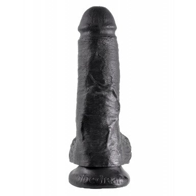 Чёрный фаллоимитатор 8 Cock with Balls - 21,3 см., фото