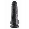 Чёрный фаллоимитатор 8 Cock with Balls - 21,3 см., фото