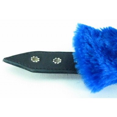 Синие наручники с мехом BDSM Light фото 3