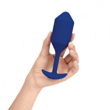 Синяя пробка для ношения с вибрацией Snug Plug 4 - 14 см. фото 3