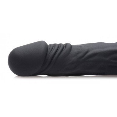 Черный шприц в форме пениса для введения лубриканта Jizz Shooter Silicone Dildo Lube - 19,7 см. фото 3