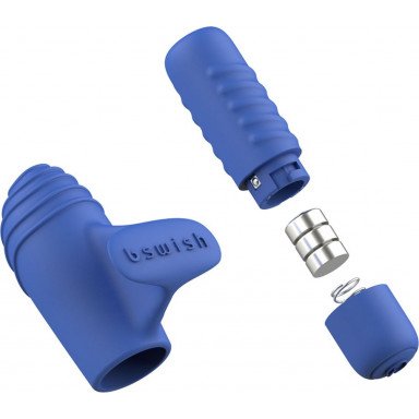 Синий вибростимулятор на пальчик Bteased Basic Finger Vibrator фото 3