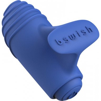 Синий вибростимулятор на пальчик Bteased Basic Finger Vibrator фото 4