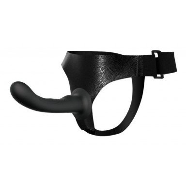Страпон с изогнутой головкой Ultra Harness Curvy Dildo - 15,8 см., фото