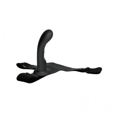 Страпон с изогнутой головкой Ultra Harness Curvy Dildo - 15,8 см. фото 4