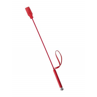 Красный стек с кожаной ручкой - 70 см., фото