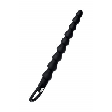 Черная анальная цепочка с вибрацией A-toys - 32,7 см. фото 2
