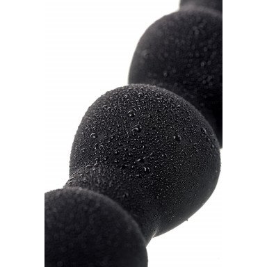 Черная анальная цепочка с вибрацией A-toys - 32,7 см. фото 7