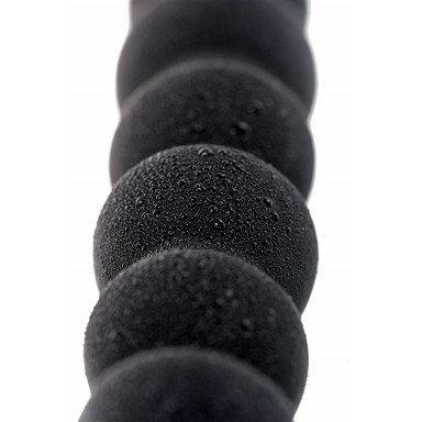 Черная анальная цепочка с вибрацией A-toys - 32,7 см. фото 8