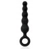 Черный анальный стимулятор-елочка с ограничительным колечком - 8,5 см., фото