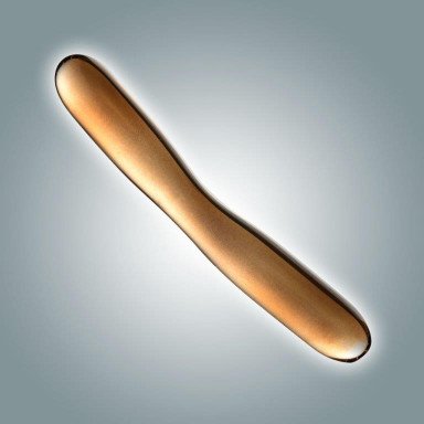 Золотистый стеклянный фаллоимитатор - 18 см., фото