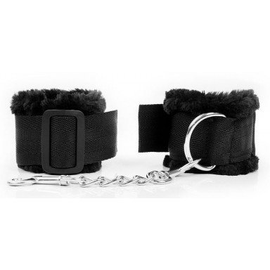 Черные наручники на регулируемых пряжках, фото