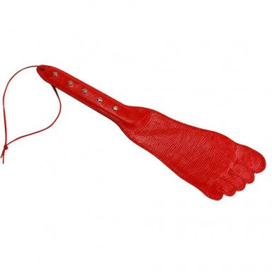 Красная хлопалка в форме ступни - 34,5 см., фото