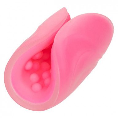 Розовый рельефный мастурбатор Beaded Grip, фото