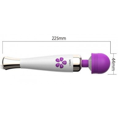 Фиолетово-белый клиторальный вибромассажер Fantasy Fashion - 22,5 см. фото 3
