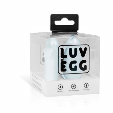 Нежно-голубое виброяйцо LUV EGG с пультом ДУ фото 4