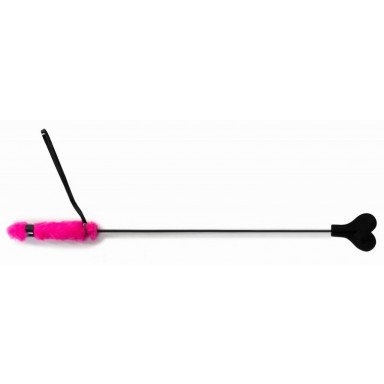 Черный стек с сердцем и розовой ручкой - 61 см. фото 2