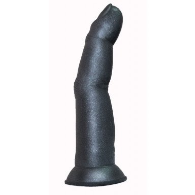 Черный анальный стимулятор в виде пальца на присоске - 15 см., фото