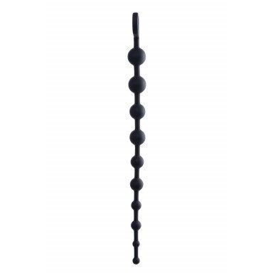 Черные анальные бусы Cephei - 33,5 см. фото 3