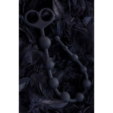Черные анальные бусы Cephei - 33,5 см. фото 9