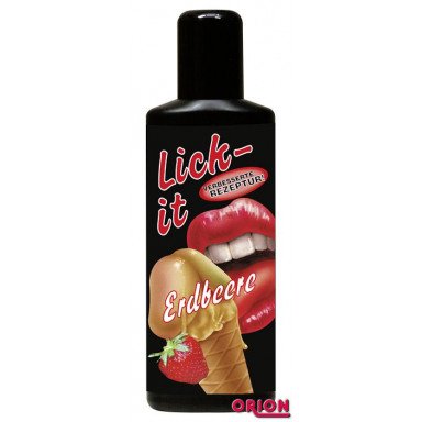 Съедобная смазка Lick It со вкусом земляники - 50 мл., фото