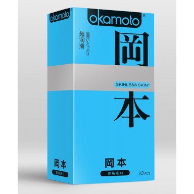 Презервативы в обильной смазке OKAMOTO Skinless Skin Super lubricative - 10 шт., фото