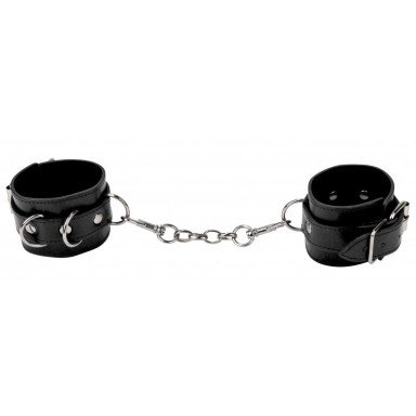 Черные кожаные наручники с заклепками, фото