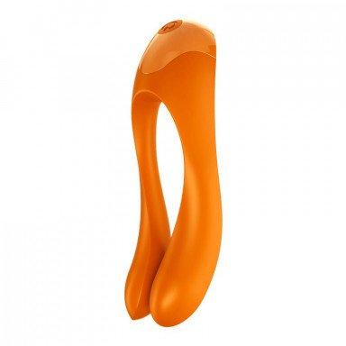 Оранжевый универсальный унисекс вибростимулятор Candy Cane, фото