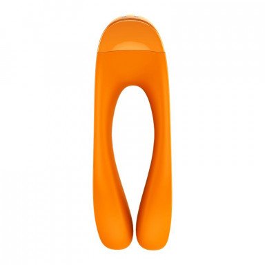 Оранжевый универсальный унисекс вибростимулятор Candy Cane фото 2