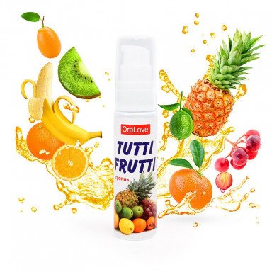 Гель-смазка Tutti-frutti со вкусом тропических фруктов - 30 гр. фото 2