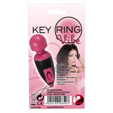 Мини-вибратор Key Ring Vibe в виде брелка - 6,5 см. фото 2
