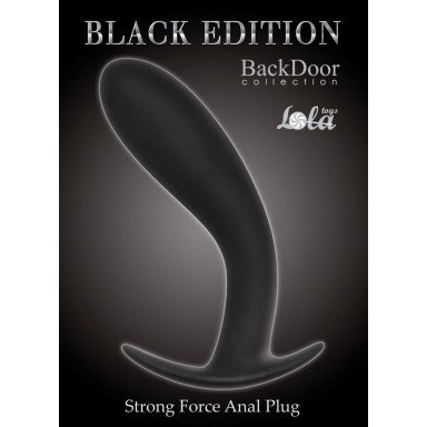 Чёрная анальная пробка Strong Force Anal Plug - 13,5 см. фото 2